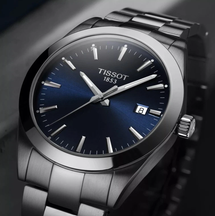 New TISSOT Gentleman T127.410.11.041.00 Men 40mm Blue Dial 100% New with Box - image 3 of 4