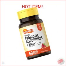 Sundance Probiotic Aciophilus 17mg  6 Billion Active Cultures  60 Chewable Tab