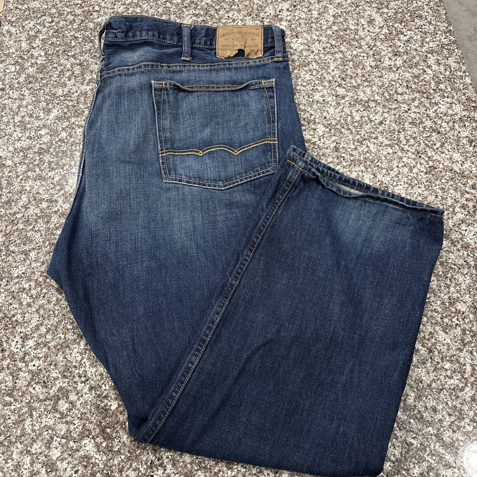 46x32 Dark Tinted Indigo Wash