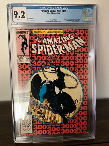 AMAZING SPIDER-MAN #300 CGC 9.2 WHITE PAGES 1988 1ST APP. VENOM