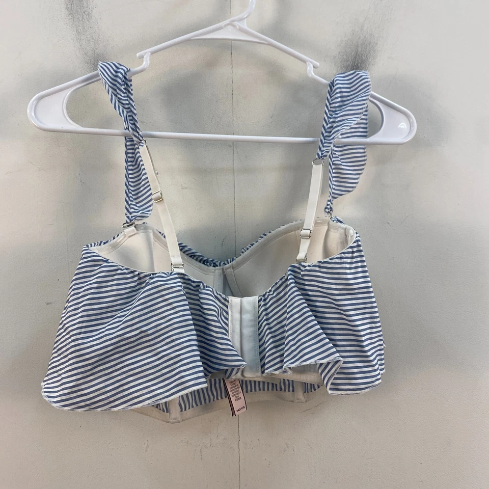 Camiseta de natación Tankini 34C Victoria's Secret para mujer sujetador azul acolchado con aros Foto 4 de 4