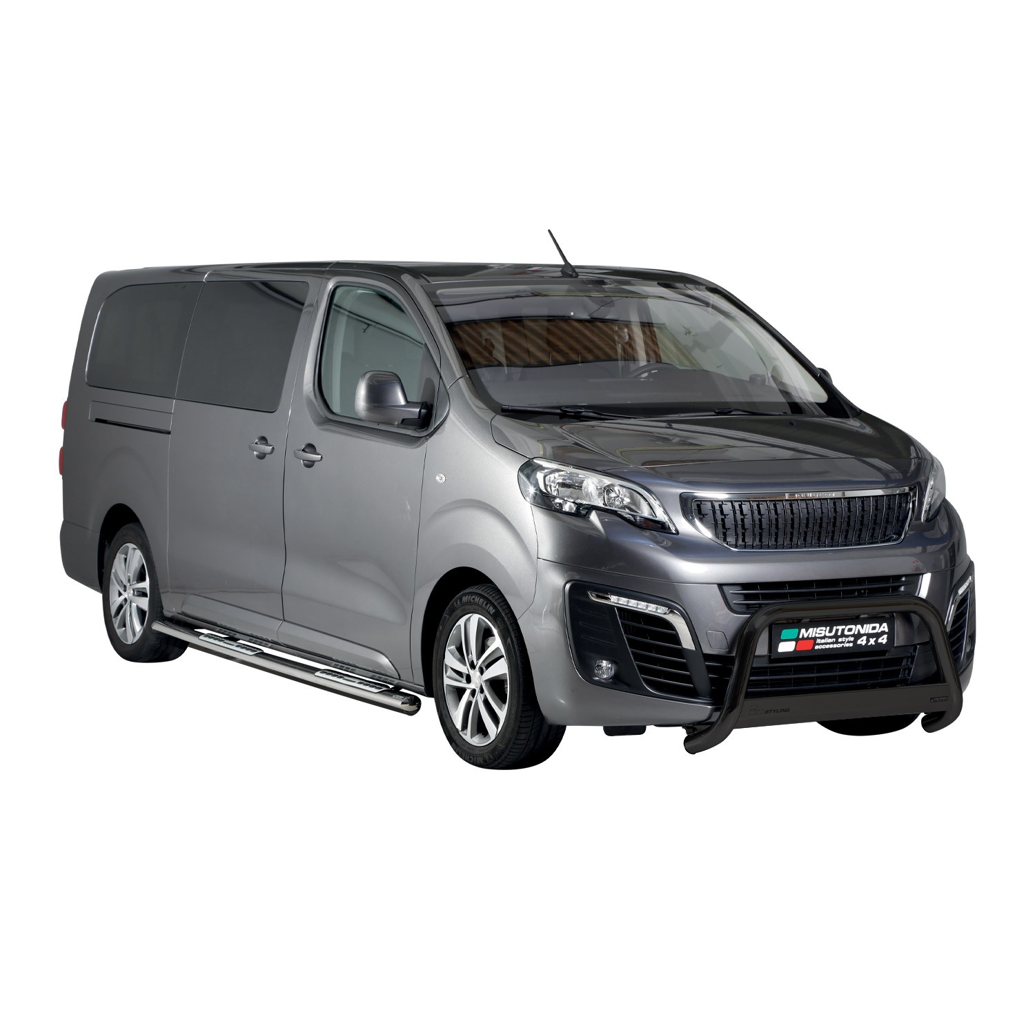 Pare-buffle avant Peugeot Expert 2016-2026 tube acier noir 63mm