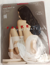 Falke Scarlet Red Pure Matt 50 DEN Semi Opaque Tights Size Medium NEW