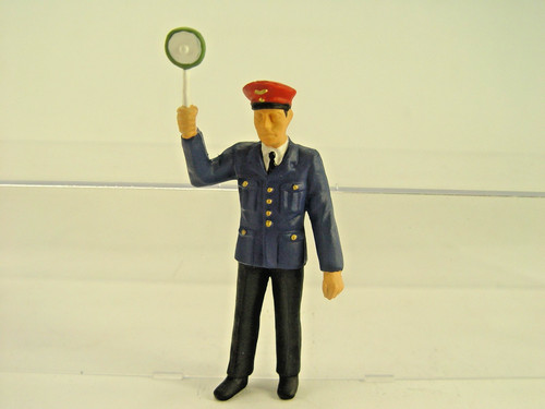 Guía de tren DB con paleta arriba - Preiser Merten escala G figura 1:22,5 - 40007 #E | Condition: Neu