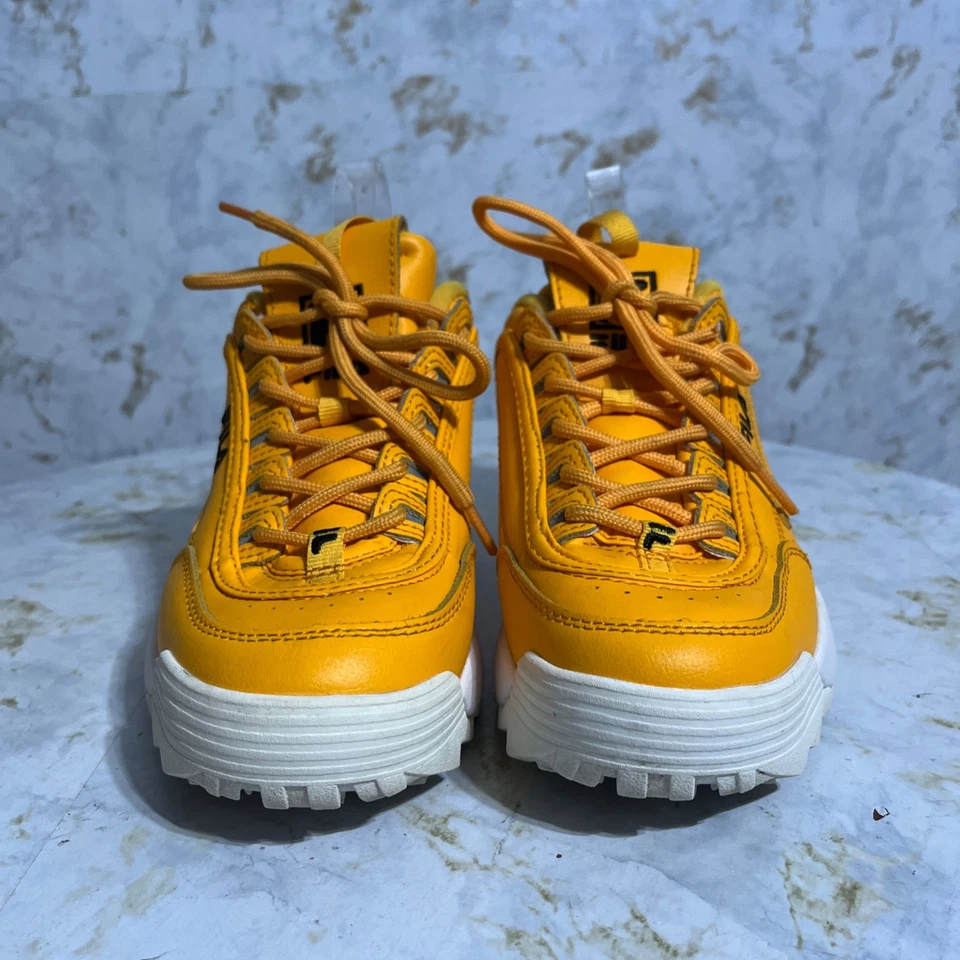 Fila Disruptor Women's Size 8 Shoes Yellow White Athletic Low Trainer Sneakers - Image 2 of 4