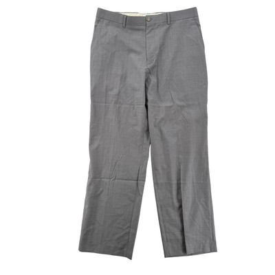 Perry Ellis Pants Mens 34x30 Gray Wool Blend Groomed Principles Helium Dress NWT