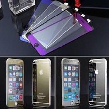 COLORFUL Front  Back Tempered Glass iPhone 4 5 6 S 7 8 Plus Screen Protector