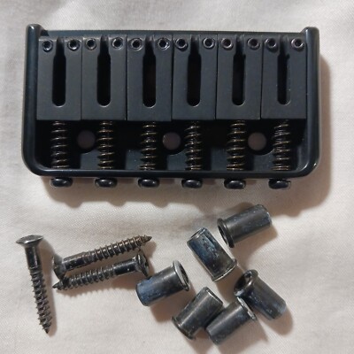 Jackson BLACK  6 string Bridge set Screws & Ferrules HT6 Misha Mansoor Guitar