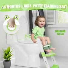 Kids Potty Training Seat with Step Stool Ladder Child Cute Toddler Toilet Gift