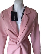 Womans Dress wrap Blazer Prettylittlething pink size 6 brand new