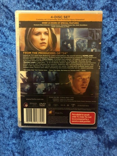 Homeland Season 1 Region 4 DVD 4 Disk Free Postage - Picture 4 of 4