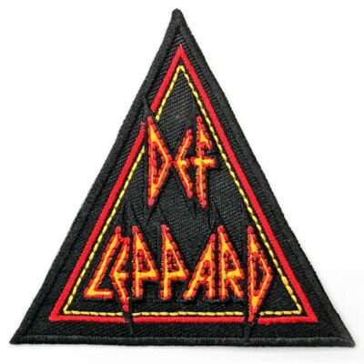 DEF LEPPARD Iron-On Woven Patch: TRI-LOGO: triangle Official Licenced Merch gift