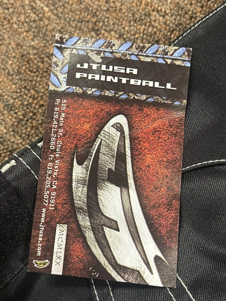 Pantalones de equipo de paintball JT vintage para hombre talla 40 negro blanco ventilado cremallera acolchada nuevos con etiquetas Foto 3 de 4