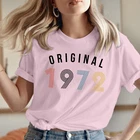 Original 1972 T-Shirt 50th Birthday Men's Womens Tops Gift Present Tee Shirt 591