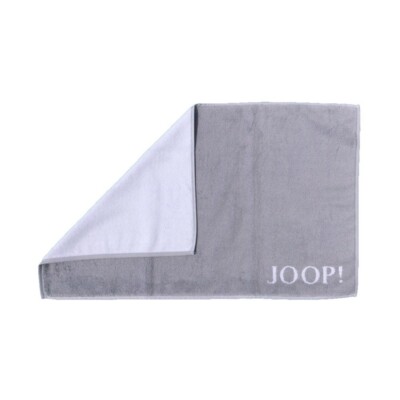 JOOP! Premium Badematte Classic Doubleface Wendeoptik silber weiß 50x80