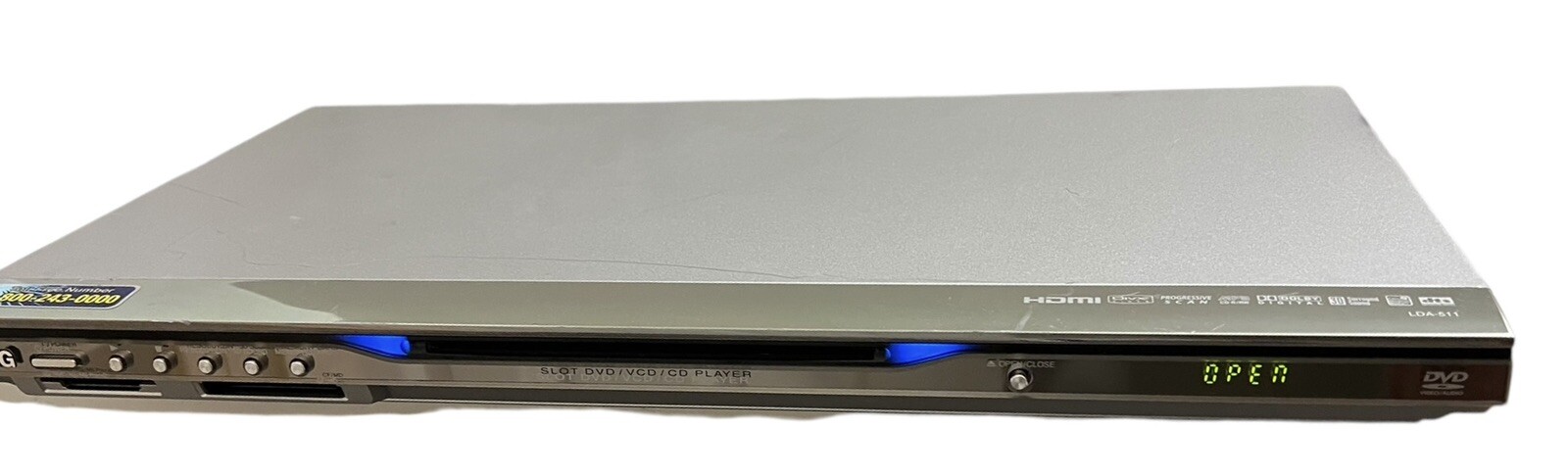 LG LDA-511 A3 Region-Free DVD Player with USB Playback