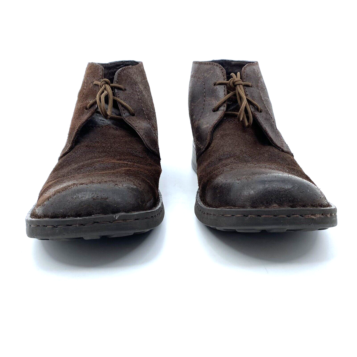 Mens 11.5 M Born Harrison Two Eye Chukka Boots Brown Rough 