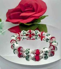 Floral Bracelet Stretch Bracelet Gift For Her Floral Jewelry Gift Nature Love