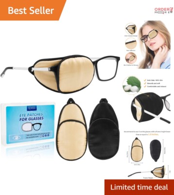 Eye Patches Mulberry Silk 3.9x1.8'' Medical Over-Glasses for Lazy Eye Care