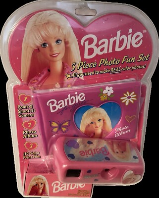 Vintage 1995 Barbie 3 Piece Photo Fun Set by Kalimar ( Camera, Film and Album)