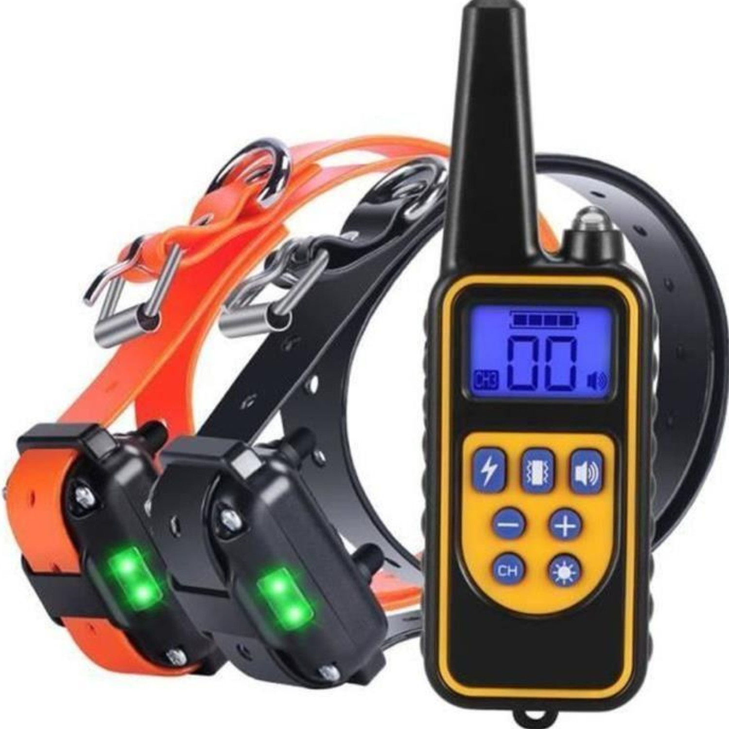 Collier de dressage pour 2 chiens idéal balades en forêt portée 800m étanche IP68