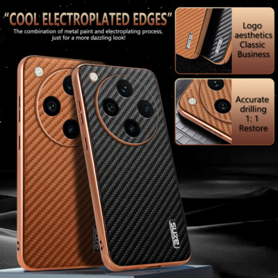 For Oppo Find X8 Pro, Luxury Carbon Fiber Pattern Leather Shockproof Case Cover