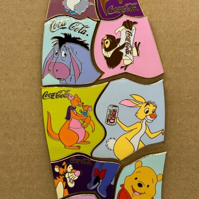 SUPER RARE!! Disney World Pin LE 300 Coca Cola x Pooh 11 Pins Full