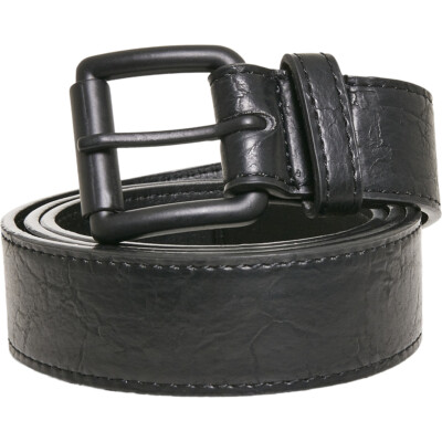 Urban Classics Marmorized PU Faux Leather Belt Stitching Spindle Buckles