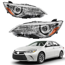 For 2015 2016 2017 Toyota Camry Pair Projector Headlight Assembly Chrome Lh Rh