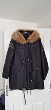 Guess Parka Jacket Faux Fur Size Medium