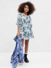 New girl's XS (4-5) M (8) Gap x LoveShackFancy kids floral mini dress in blue