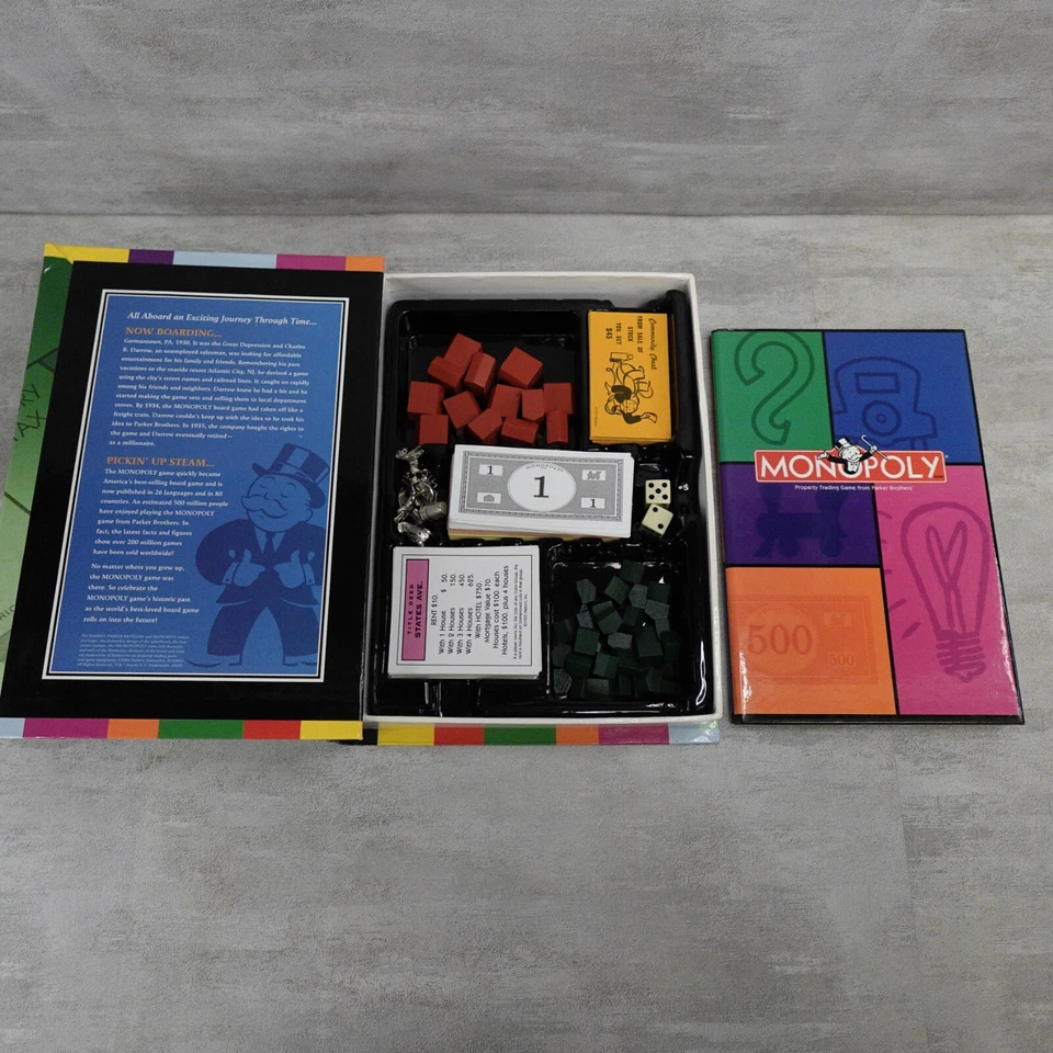 Monopoly Bookshelf Edition 2006 Hasbro Game Parker Brothers Complete Preowned - Image 4 of 4