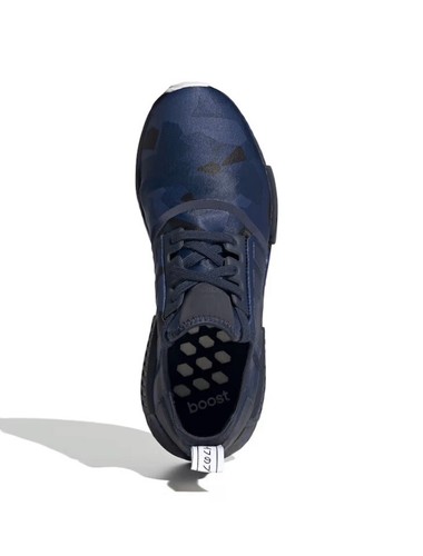 Adidas NMD R1 Geometric Camo Blue Boost Casual Shoes Mens Kids Size US 6 New ✅ - Picture 4 of 13