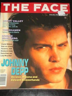 THE FACE magazine 1991, Johnny Depp, Donnie Wahlberg, Crystal Waters, Lush RARE 