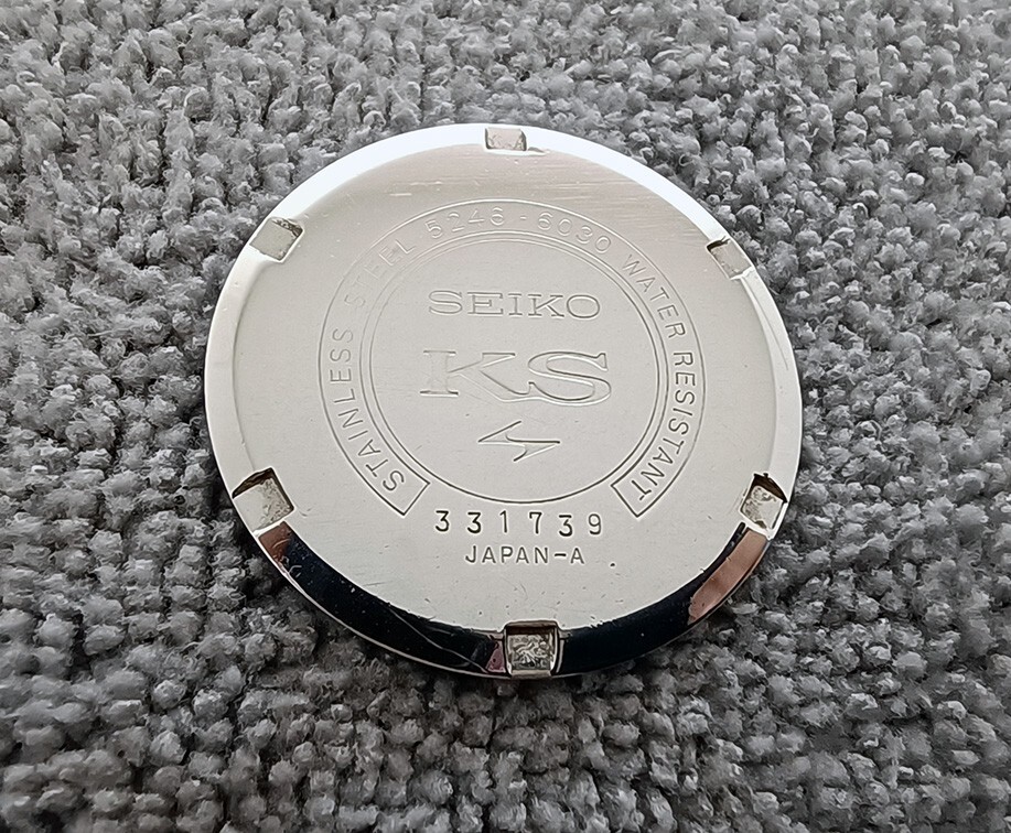 RARE GENUINE VINTAGE SEIKO KS VANAC 5246-6030 CASE BACK (USED