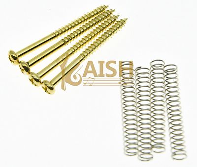 Viti Di Montaggio Pickup Per Basso Elettrico, Set Da 4 Per P-Bass E J-Bass, Con Molle E Rondelle, Nichel