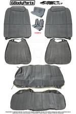 81-85 Cutlass 442 Bucket Seat Upholstery Covers Front Rear Set Charcoal Gray