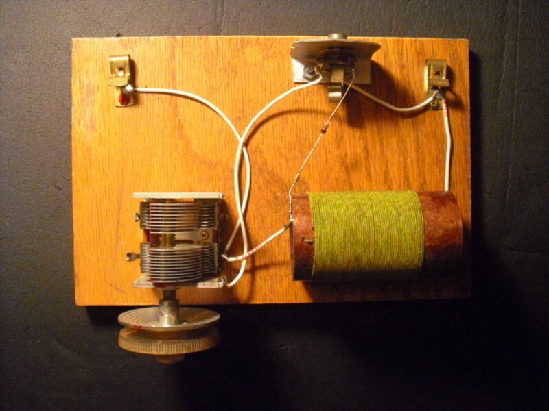 CRYSTAL RADIO HOMEMADE WITH VINTAGE PARTS eBay