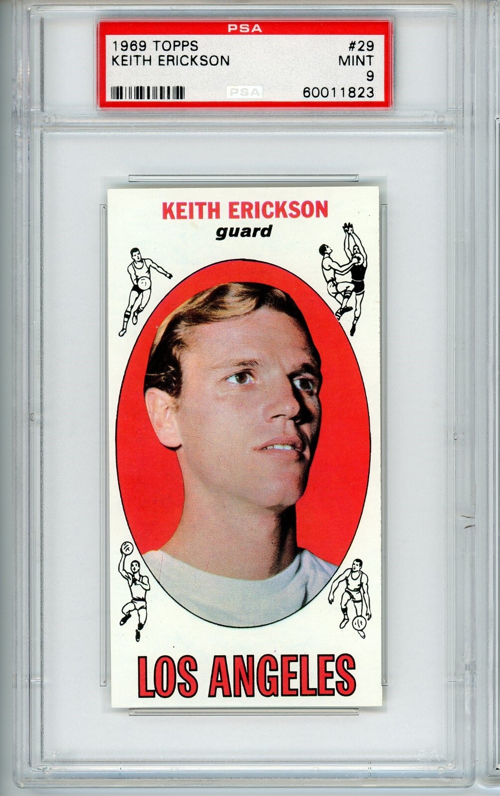 1969 Topps Basketball #29 Keith Erickson - RC Rookie - PSA 9