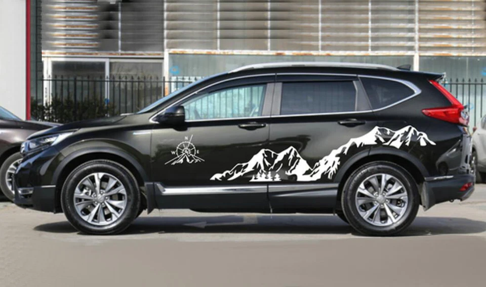 Graphics Vinyl Mountain Car Sticker For HONDA CR-V Side Door Decal Stripes Vinyl - Imagem 4 de 4