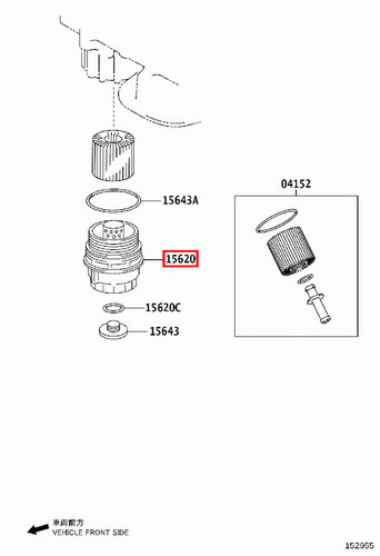 Genuine Alphard GGH35 GGH30 GGH25 GGH20 Aurion GSV40 3.5 Oil Filter Housing Cap - Picture 19 of 20