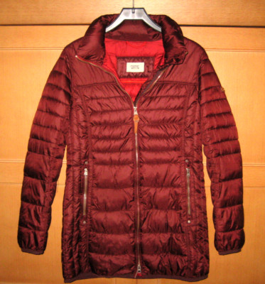 Camel Active Long Winter Stepp Jacke Mantel 38 M bordeaux weinrot leicht TOP