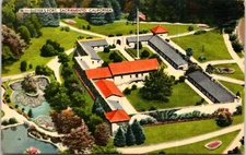 Postcard Sutters Fort Aerial View Sacramento California D30