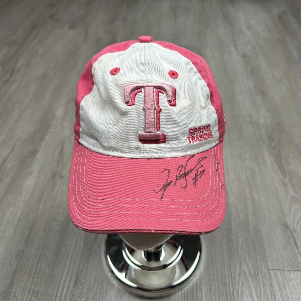 Gorra de béisbol Iván Rodríguez autógrafo (pudge) Texas Rangers y otras firmas Foto 2 de 4