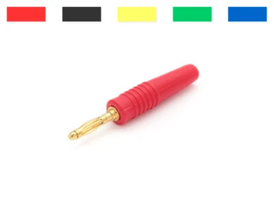 DOLD MECHATRONIK Bananenstecker 2mm, Lamellenkontakt vergoldet, Farbe wählbar