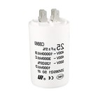 25uF 450V AC CBB60 Capacitor for Water Pump Motor Double Insert Capacitor White