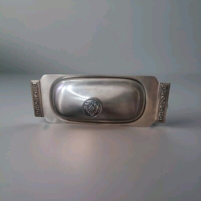 #ad Vintage MCM International Decorator Stainless Butter Dish. $20.00