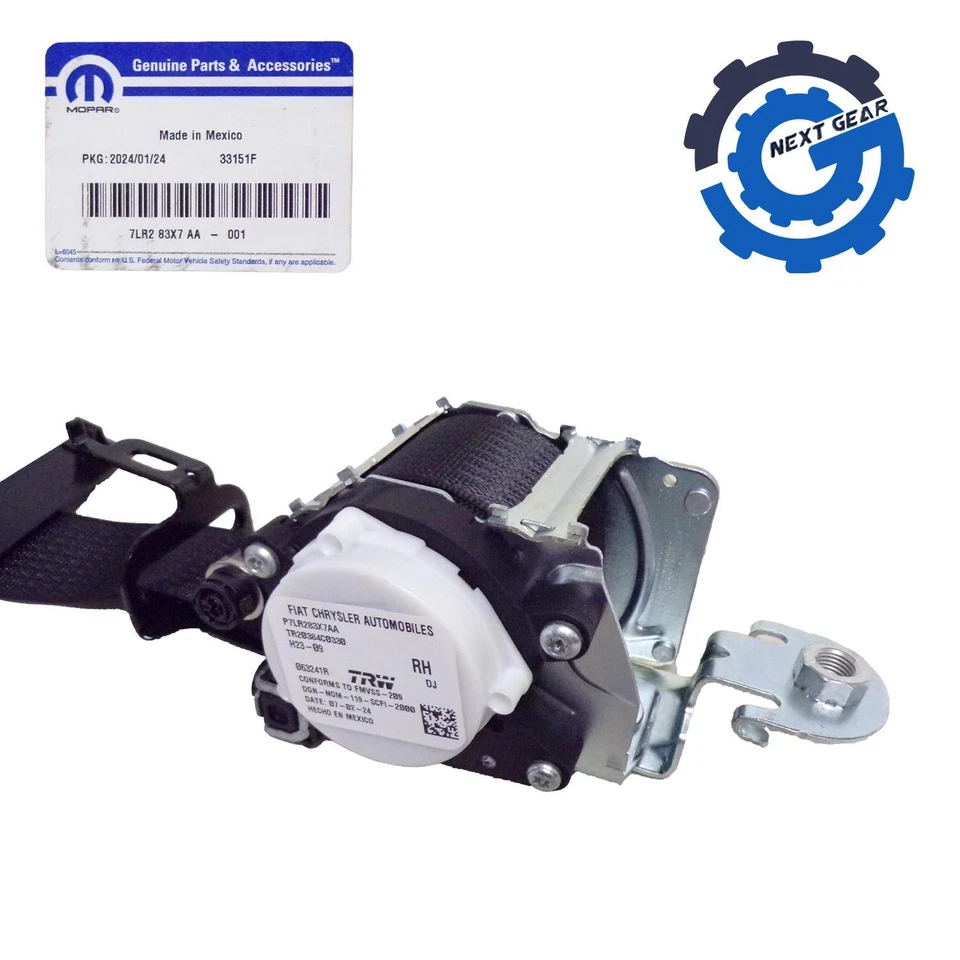 Nuevo cinturón de seguridad delantero derecho OEM Mopar para 2023-2024 RAM 2500 Laramie 7LR283X7AA Foto 2 de 3