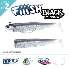 ARTIFICIALE IN SILICONE FIIISH BLACK MINNOW 90  N 2  COMBO  SEARCH  8 GR