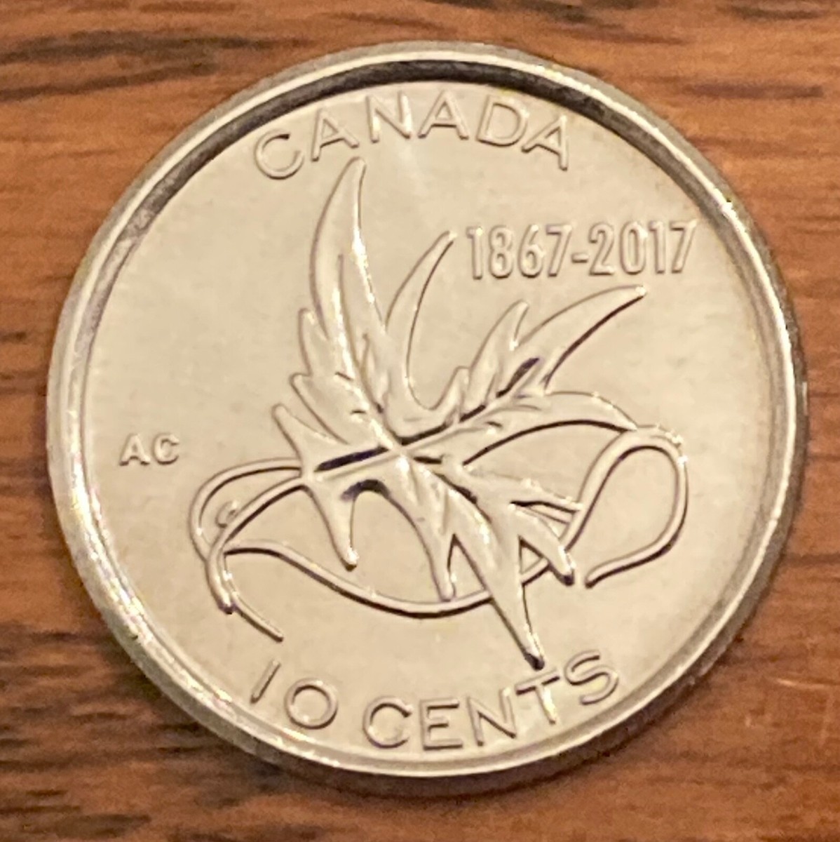 1867-2017 Wings of Peace Canada 10 cent dime **75% combined
